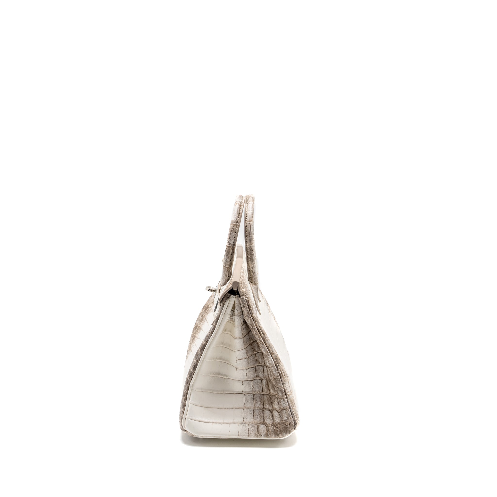 HERMES BIRKIN 25 CROCODILE NILOTICUS HIMALAYA BLANC SHW