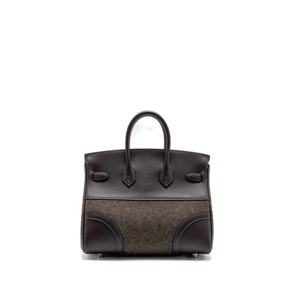 HERMES BIRKIN 25 GO TEAM SWIFT EBENE/BLACK/CHOCOLATE SHW