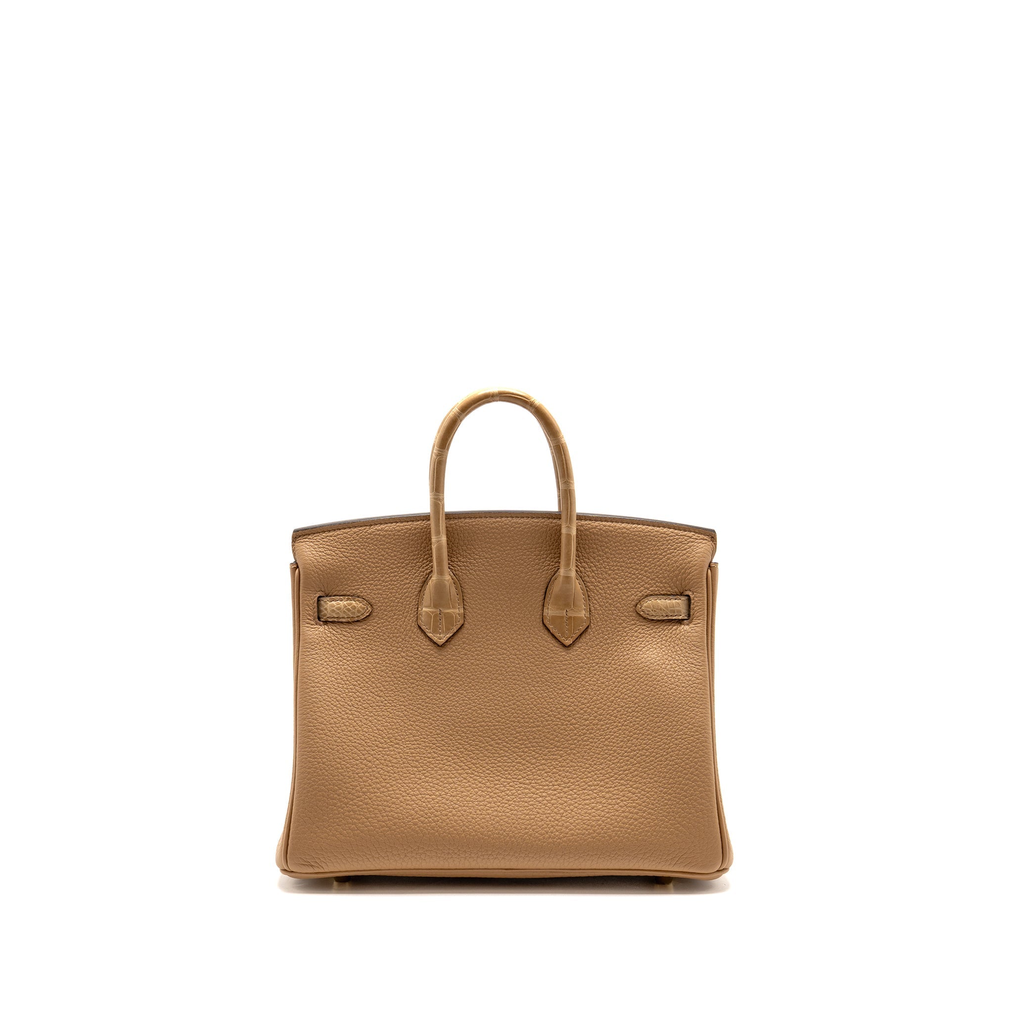 HERMES BIRKIN 25 TOUCH TOGO/ALLIGATOR MISSISSIPPIENSIS MAT CHAI LGHW