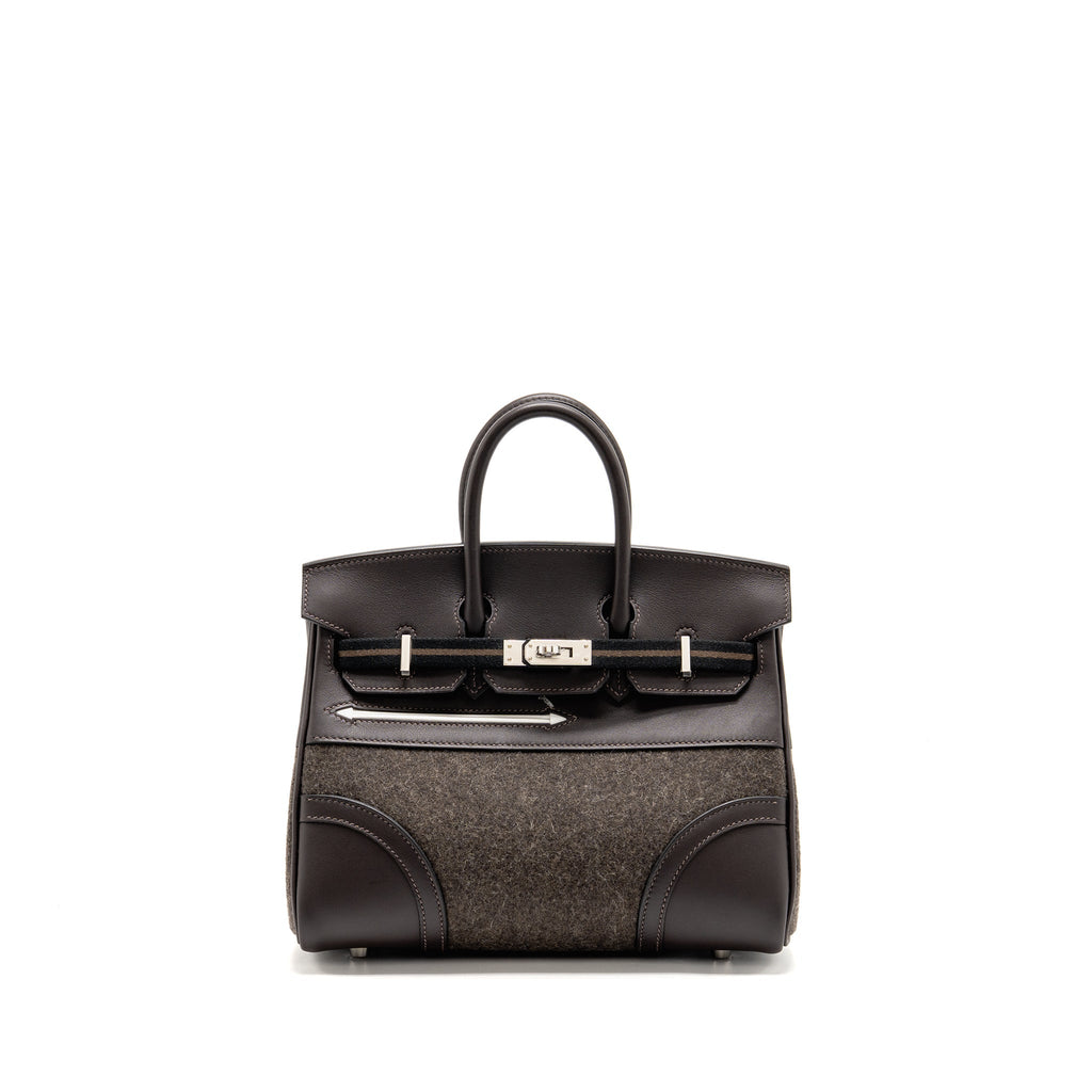 HERMES BIRKIN 25 GO TEAM SWIFT EBENE/BLACK/CHOCOLATE SHW