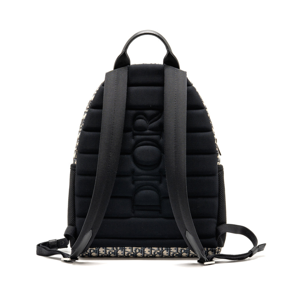 MEN’S BACKPACK DIOR OBLIQUE CANVAS / CALFSKIN BLUE / BLACK SHW