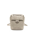 SMALL URBAN SPIRIT BACKPACK CHEVRON CALFSKIN IRIDESCENT LIGHT GREY RUTHENIUM HARDWARE