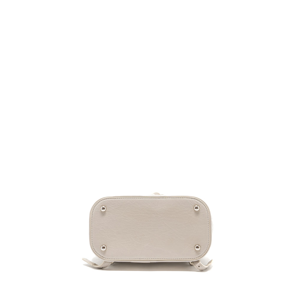 TRANSPARENT BACKPACK PVC/SHINY CALFSKIN WHITE SHW