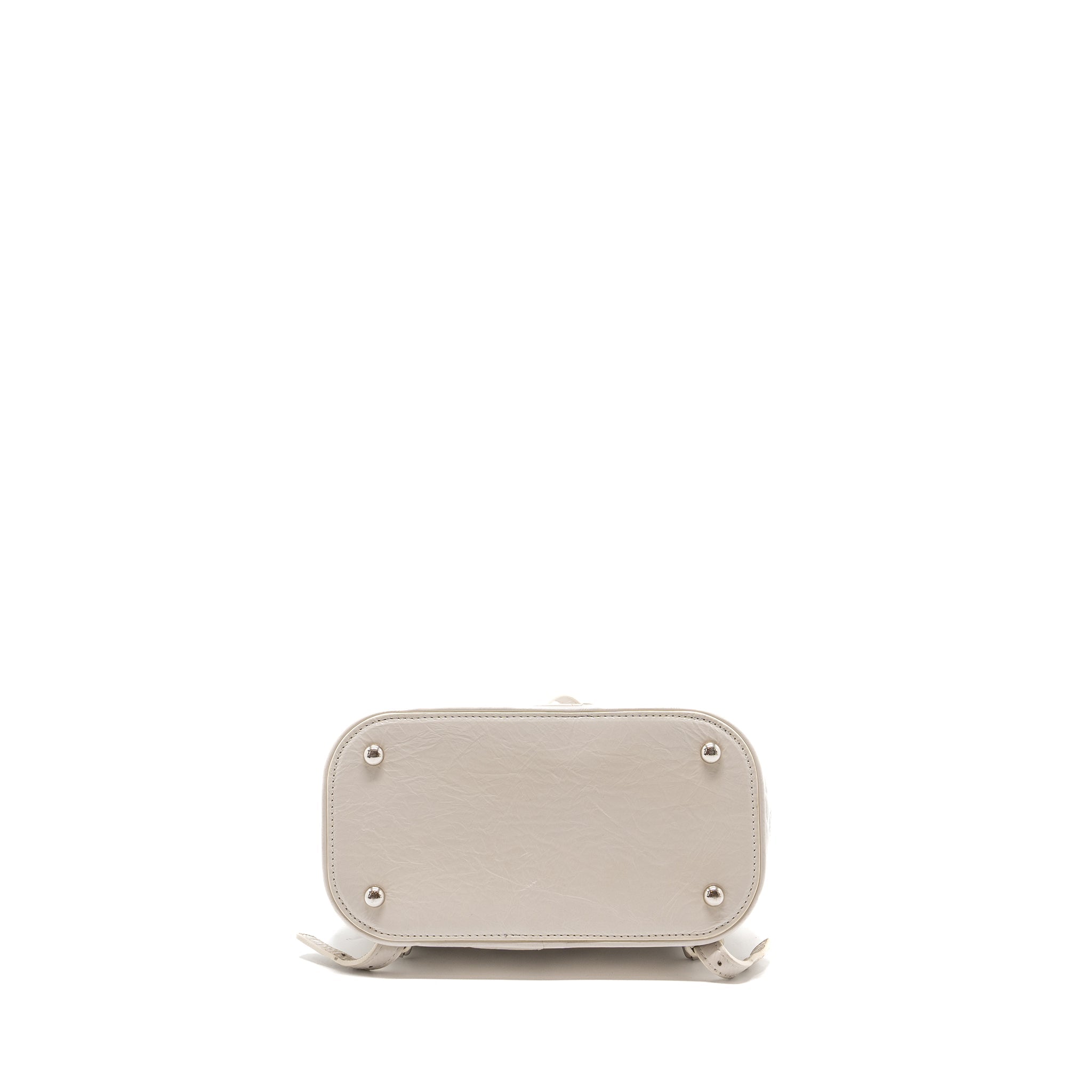 TRANSPARENT BACKPACK PVC/SHINY CALFSKIN WHITE SHW