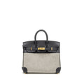 HERMES BIRKIN 25 TOILE SWIFT/CANVAS ECRU-ARDOISE/ARDOISE GHW