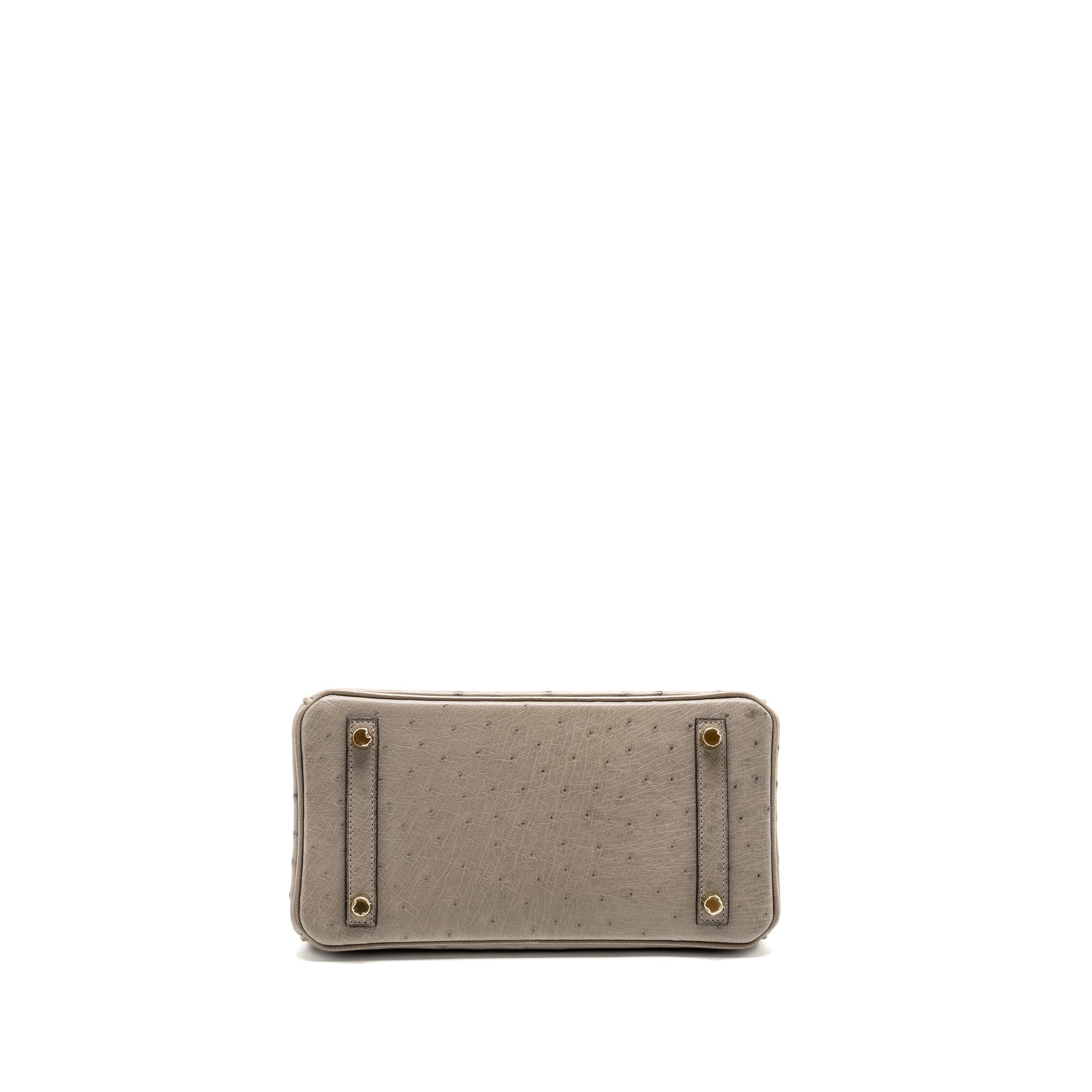 HERMES BIRKIN 25 OSTRICH GRIS TOURTERELLE GHW