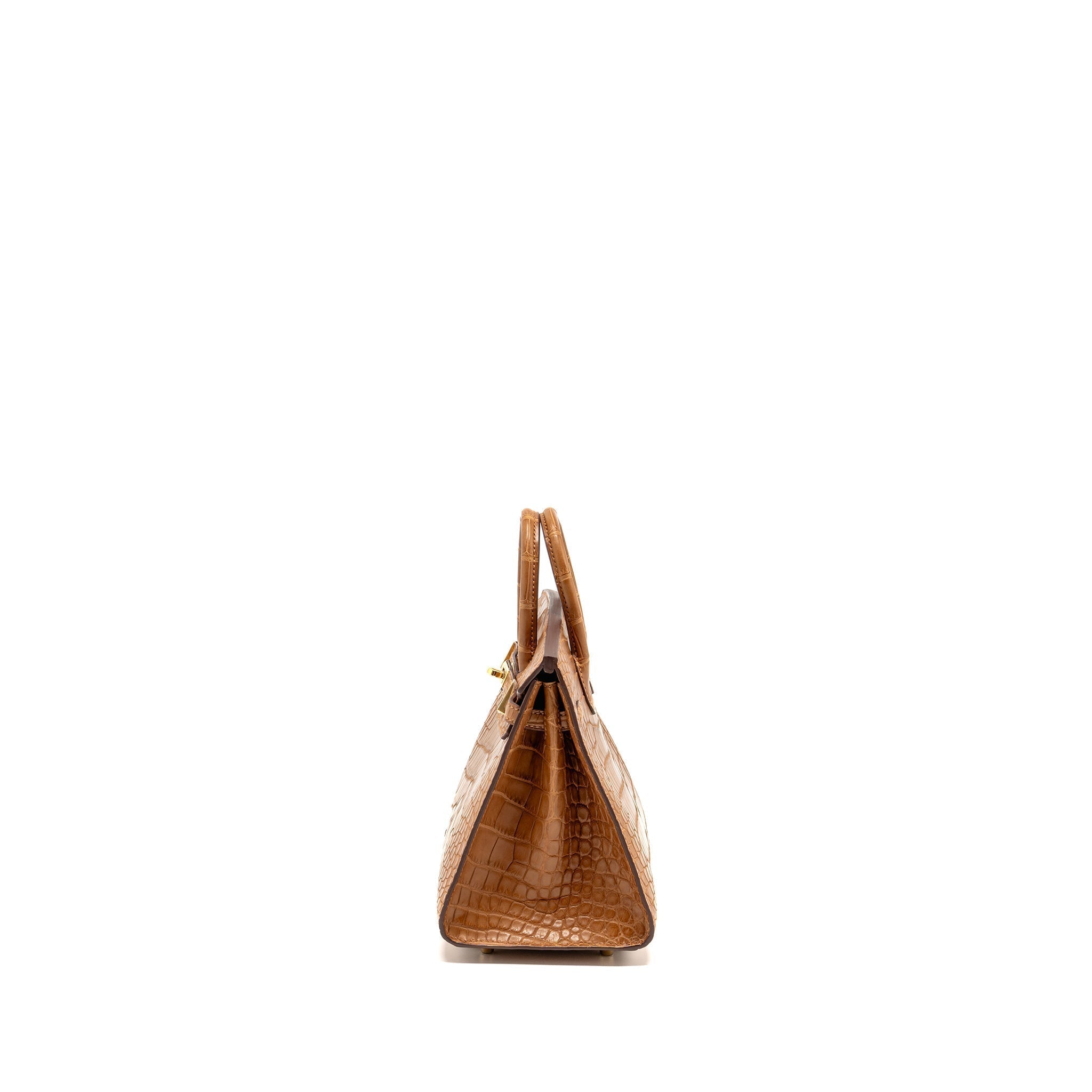 HERMES BIRKIN 20 ALLIGATOR MISSISSIPPIENSIS MAT GOLD GHW