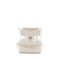 TRANSPARENT BACKPACK PVC/SHINY CALFSKIN WHITE SHW