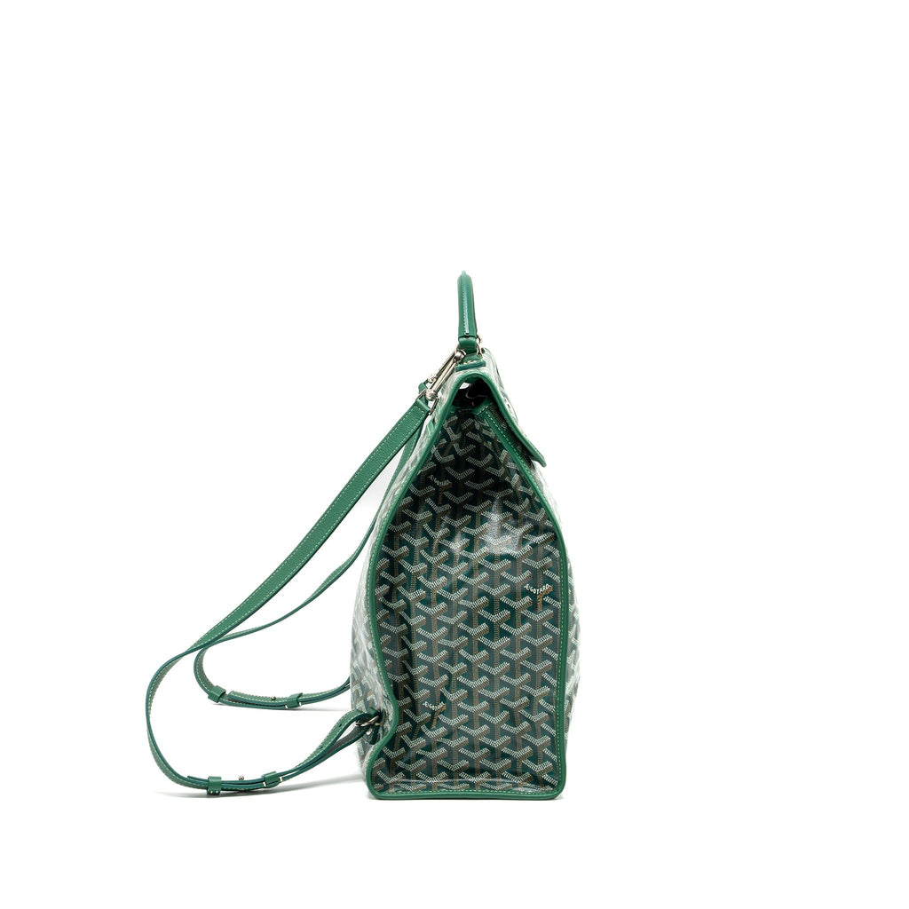 SAINT LEGER BACKPACK WITH BULLDOG PRINT CANVAS GREEN SHW