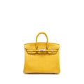 HERMES BIRKIN 25 ALLIGATOR MISSISSIPPIENSIS MAT 9D JAUNE AMBRE SHW