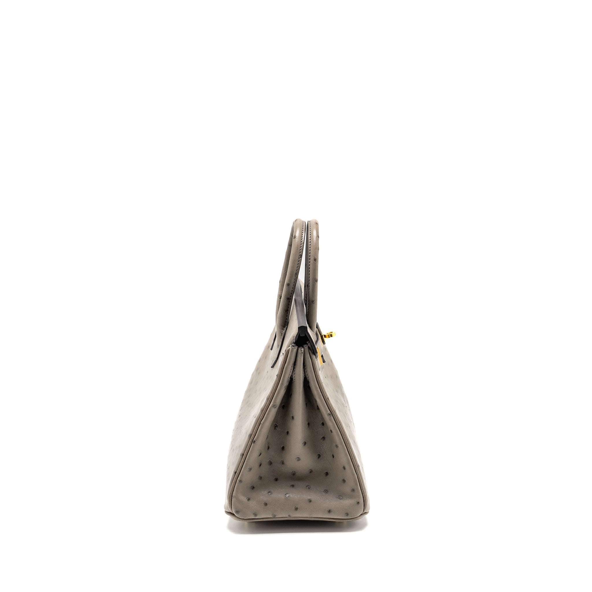 HERMES BIRKIN 25 OSTRICH GRIS TOURTERELLE GHW