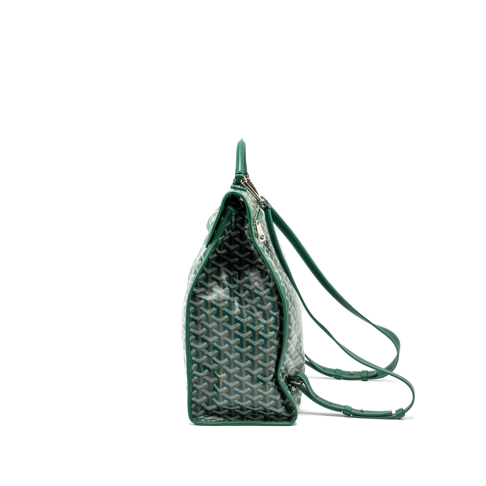 SAINT LEGER BACKPACK WITH BULLDOG PRINT CANVAS GREEN SHW