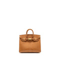 HERMES BIRKIN 20 ALLIGATOR MISSISSIPPIENSIS MAT GOLD GHW