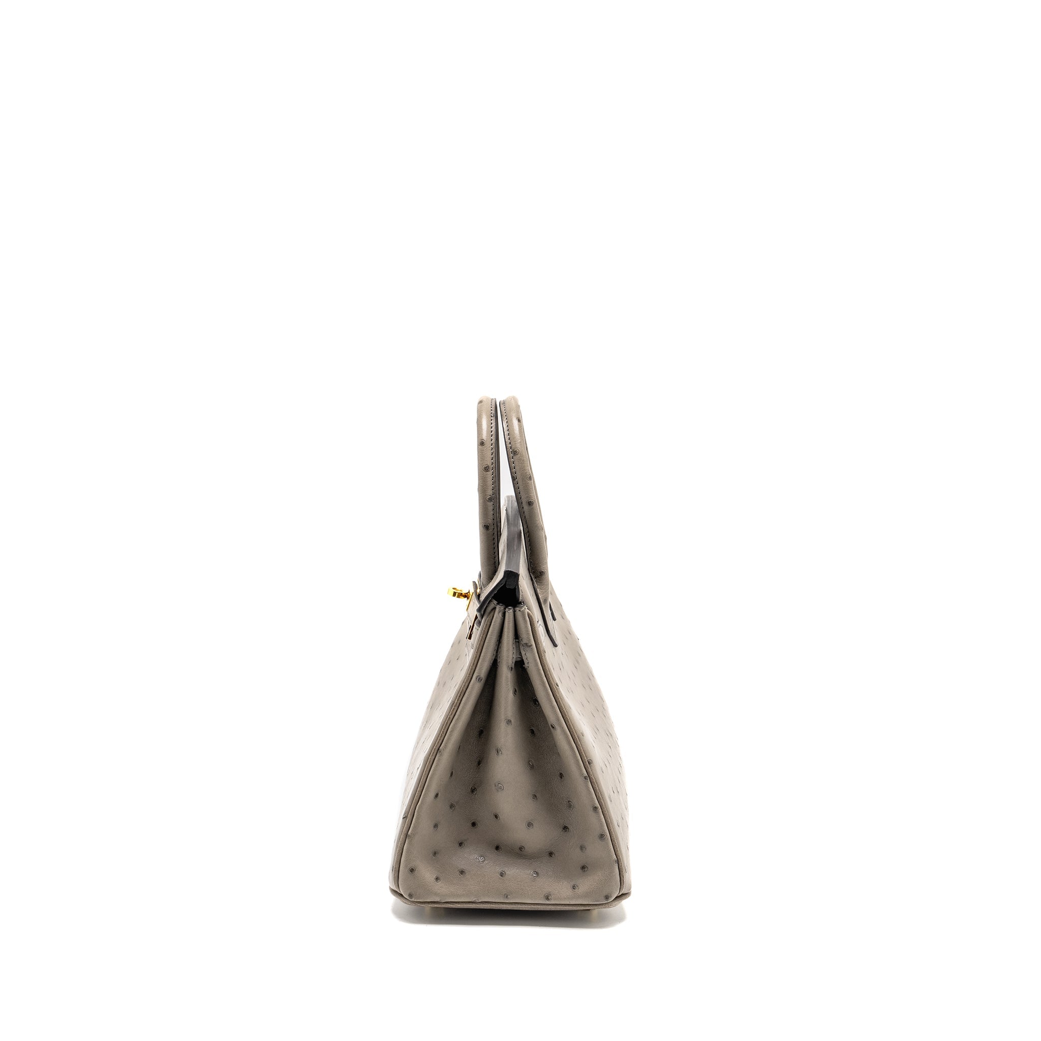 HERMES BIRKIN 25 OSTRICH GRIS TOURTERELLE GHW