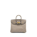 HERMES BIRKIN 25 OSTRICH GRIS TOURTERELLE GHW