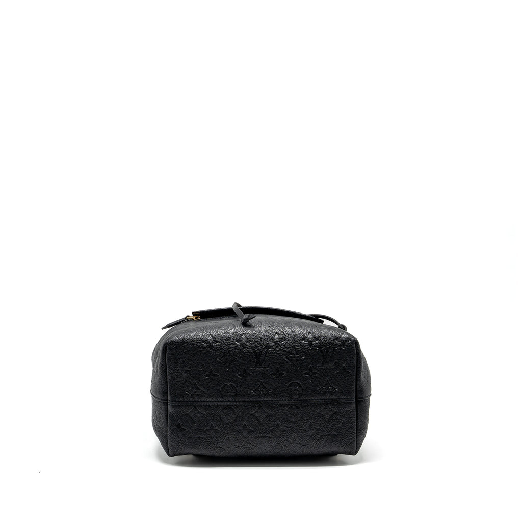MONTSOURIS PM BACKPACK MONOGRAM EMPREINTE BLACK GHW
