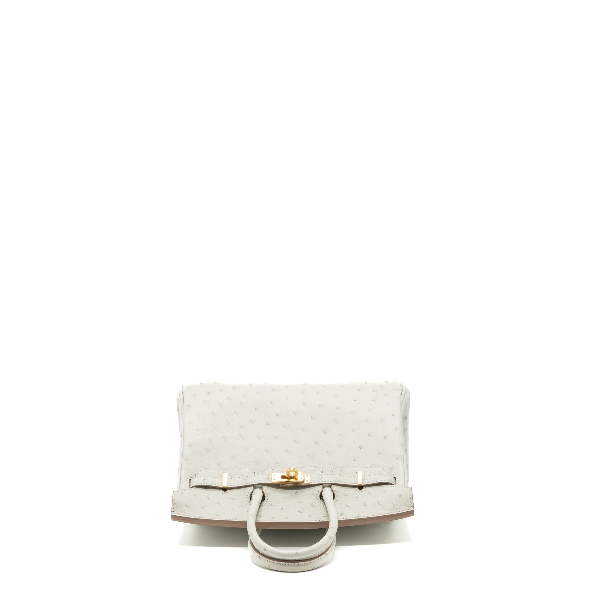 HERMES BIRKIN 25 OSTRICH GRIS PERLE GHW
