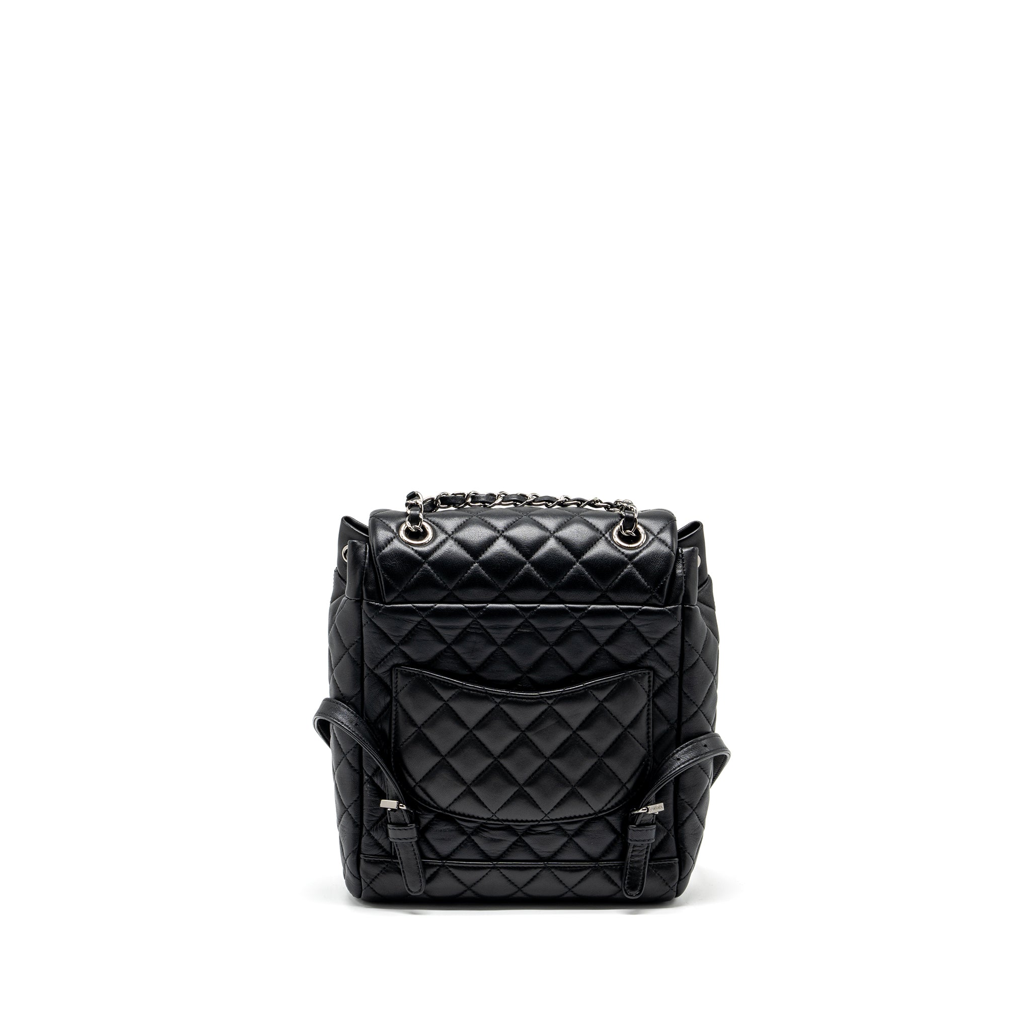 SMALL URBAN SPIRIT BACKPACK LAMBSKIN BLACK WITH BLACK HARDWARE