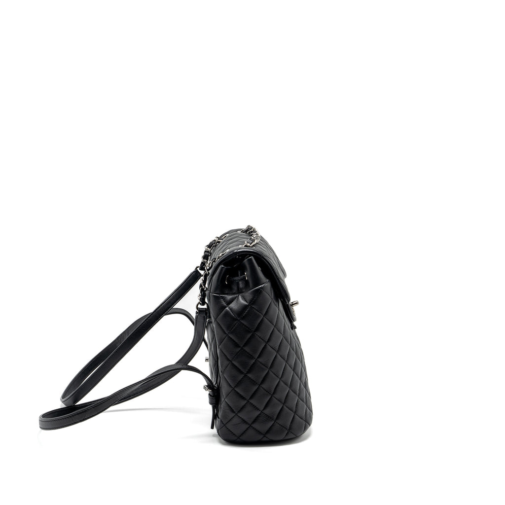SMALL URBAN SPIRIT BACKPACK LAMBSKIN BLACK WITH BLACK HARDWARE