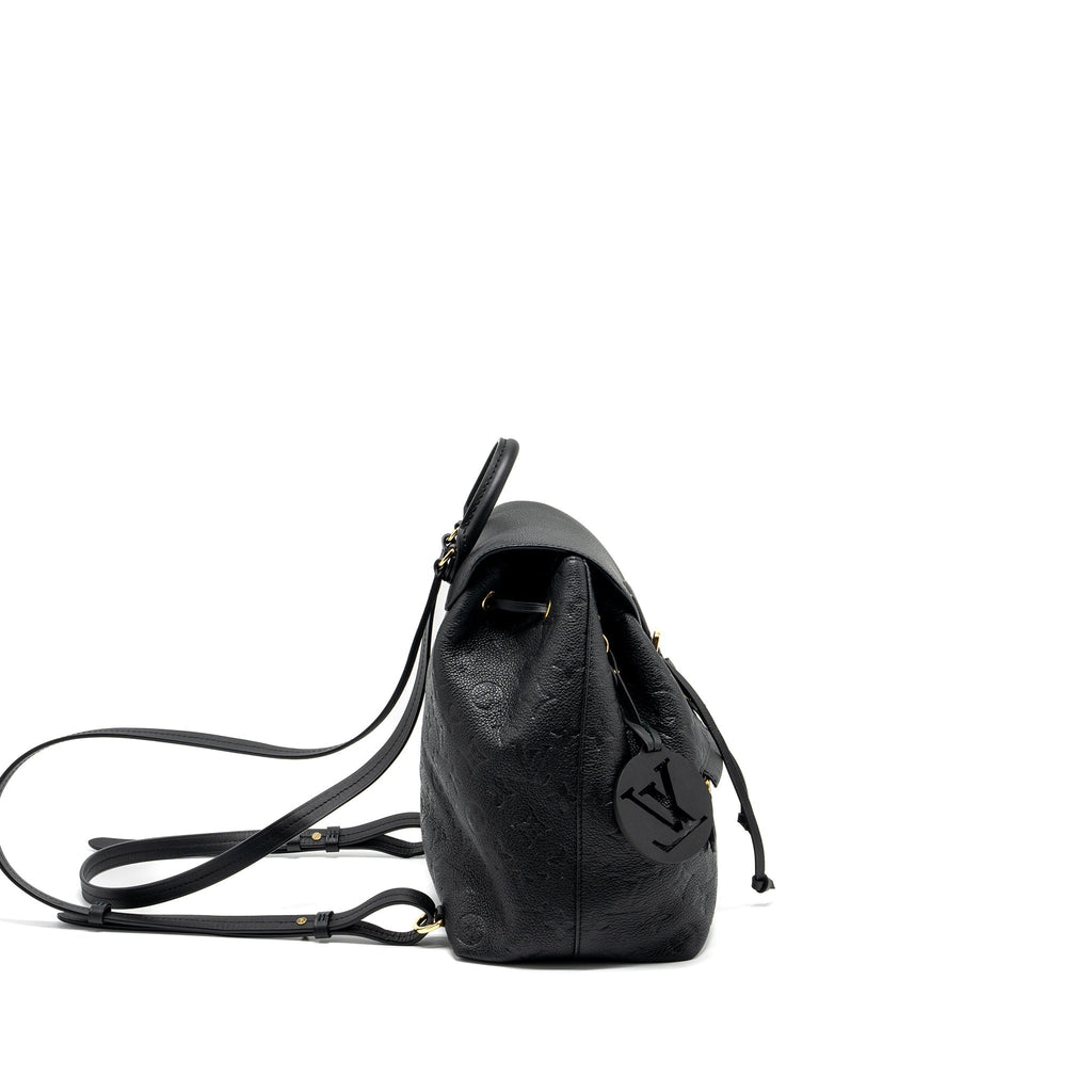 MONTSOURIS PM BACKPACK MONOGRAM EMPREINTE BLACK GHW