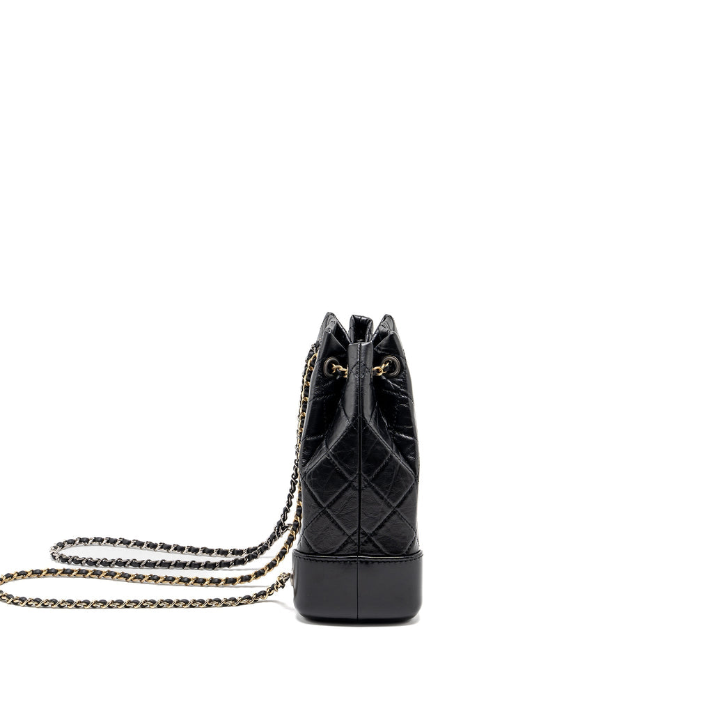 SMALL GABRIELLE BACKPACK AGED CALFSKIN BLACK MULTICOLOUR COLOUR HARDWARE (MICROCHIP)