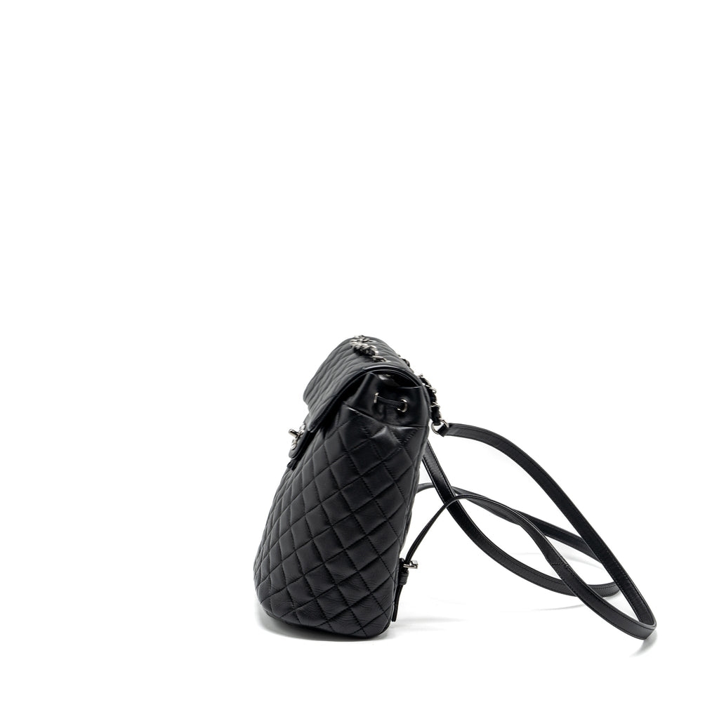 SMALL URBAN SPIRIT BACKPACK LAMBSKIN BLACK WITH BLACK HARDWARE