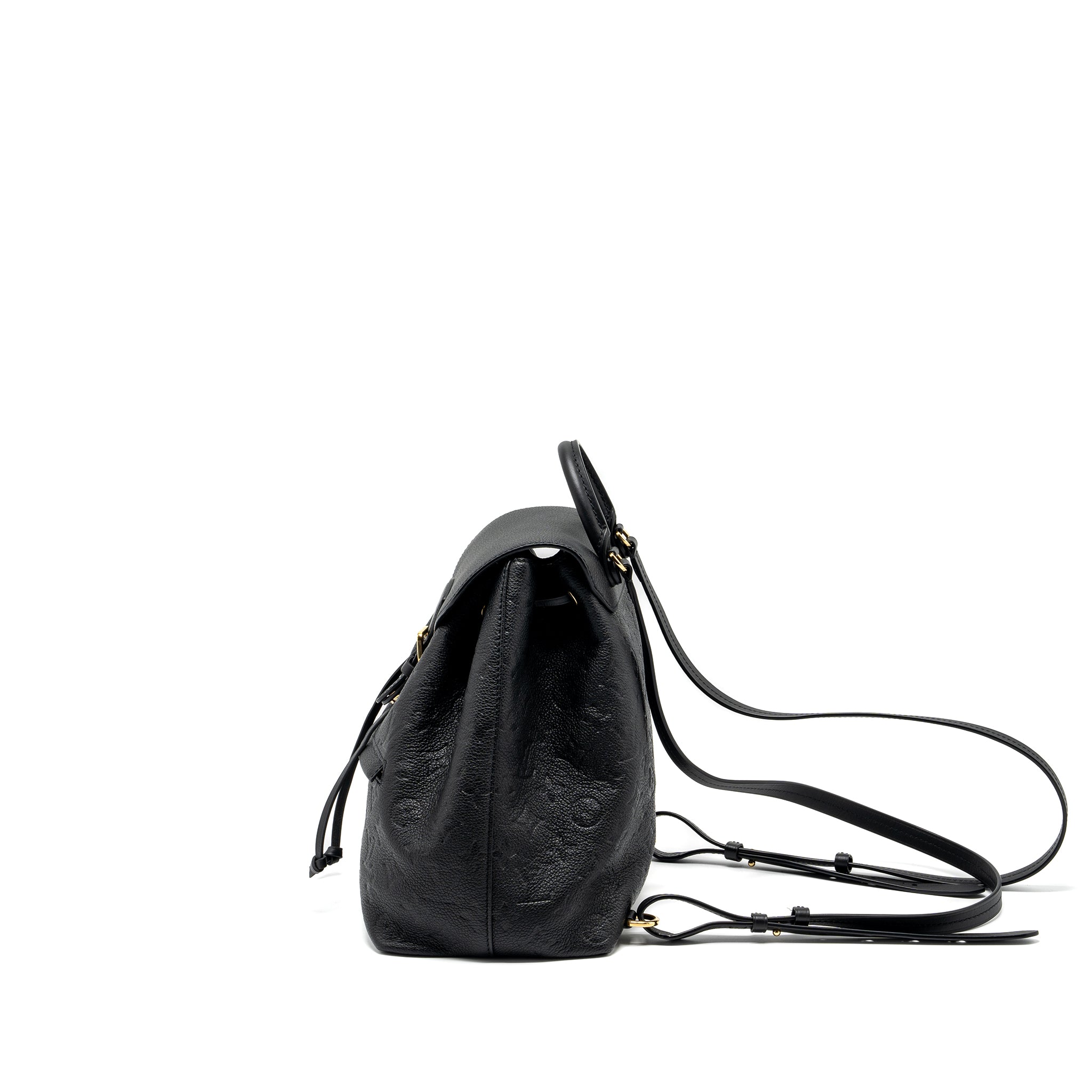 MONTSOURIS PM BACKPACK MONOGRAM EMPREINTE BLACK GHW