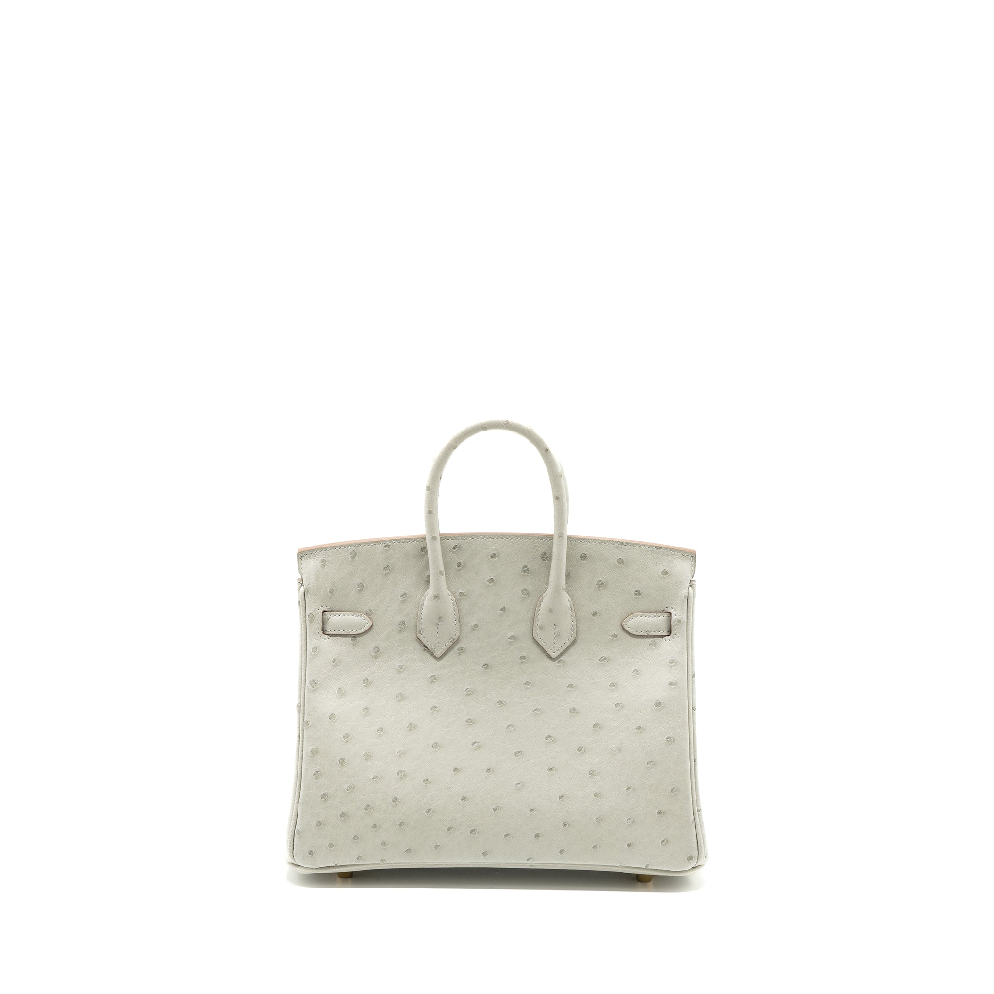 HERMES BIRKIN 25 OSTRICH GRIS PERLE GHW