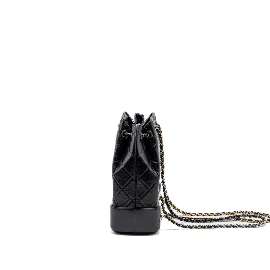 SMALL GABRIELLE BACKPACK AGED CALFSKIN BLACK MULTICOLOUR COLOUR HARDWARE (MICROCHIP)