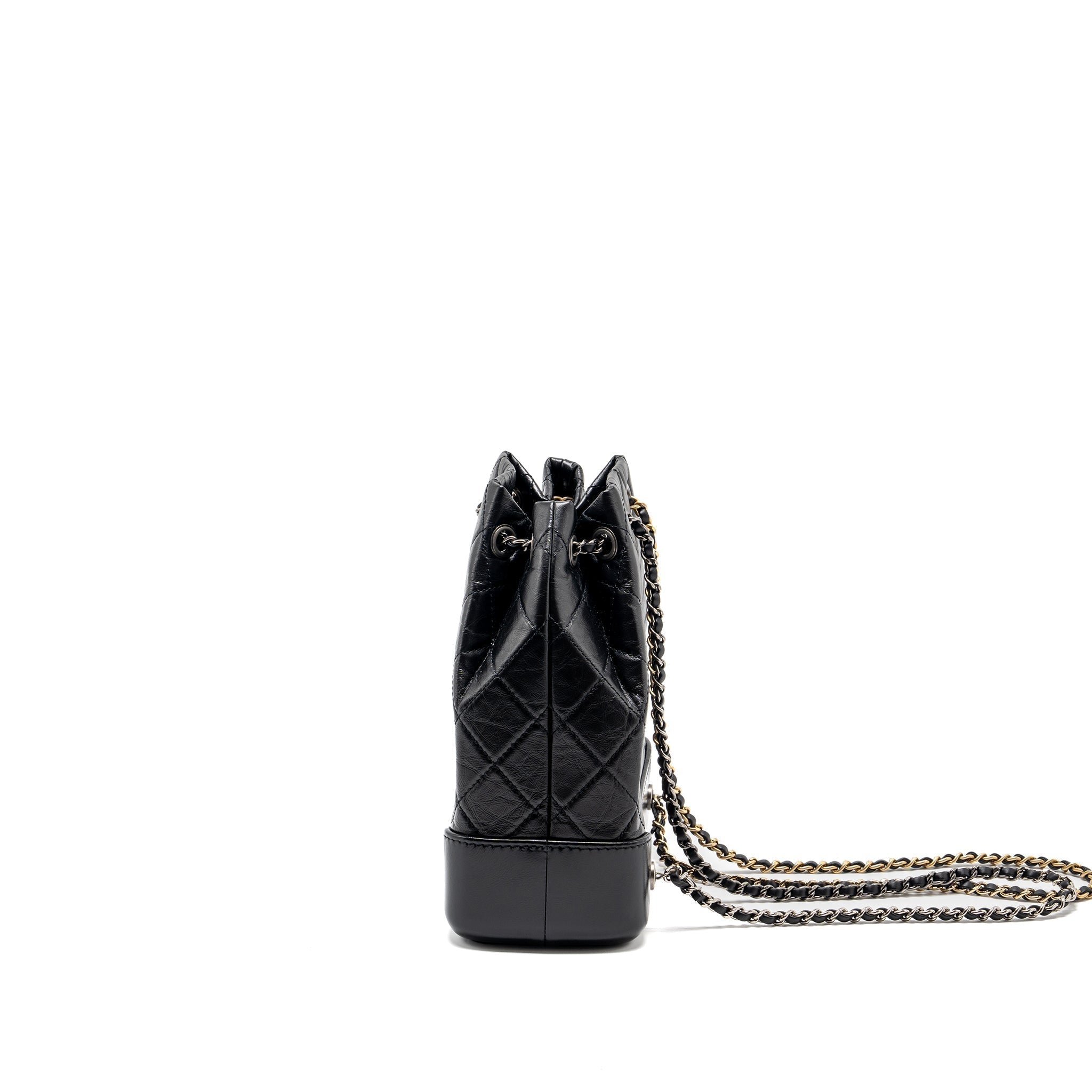 SMALL GABRIELLE BACKPACK AGED CALFSKIN BLACK MULTICOLOUR COLOUR HARDWARE (MICROCHIP)