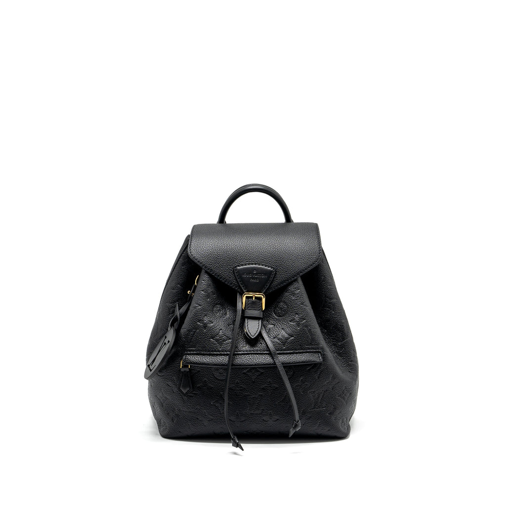 MONTSOURIS PM BACKPACK MONOGRAM EMPREINTE BLACK GHW