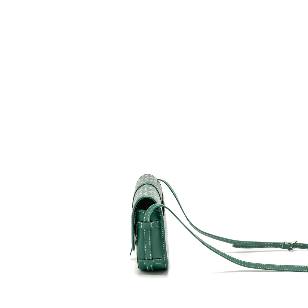BELVEDERE PM MESSENGER BAG GOYARDLINE CANVAS GREEN SHW