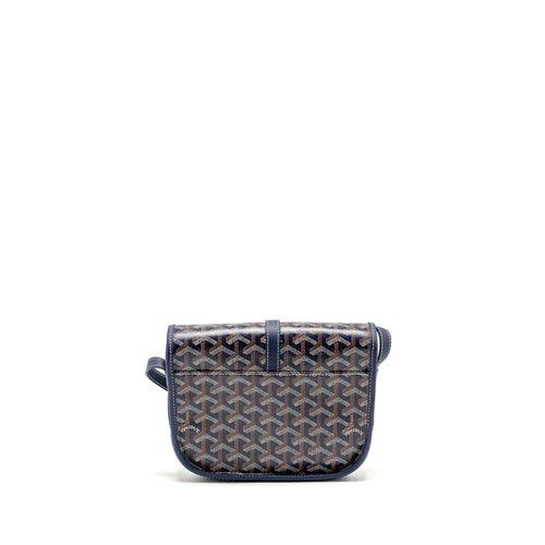 BELVEDERE PM MESSENGER BAG GOYARDINE CANVAS/CALFSKIN NAVY SHW
