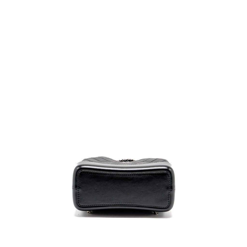 SMALL GABRIELLE BACKPACK AGED CALFSKIN BLACK MULTICOLOUR COLOUR HARDWARE (MICROCHIP)