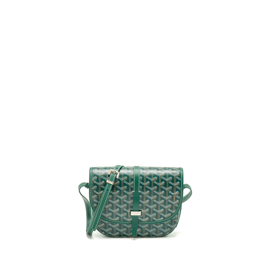 BELVEDERE PM MESSENGER BAG GOYARDLINE CANVAS GREEN SHW