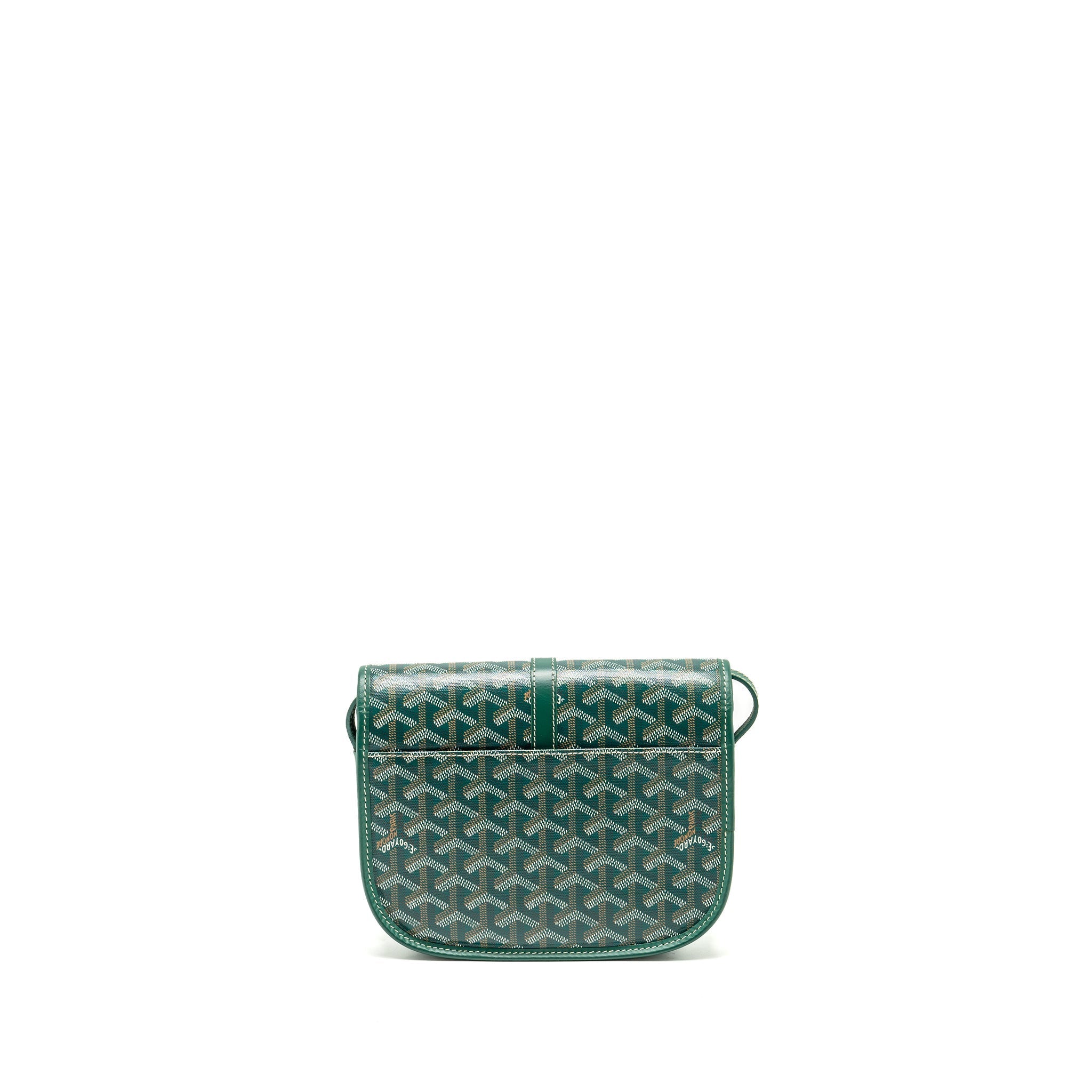 BELVEDERE PM MESSENGER BAG GOYARDLINE CANVAS GREEN SHW