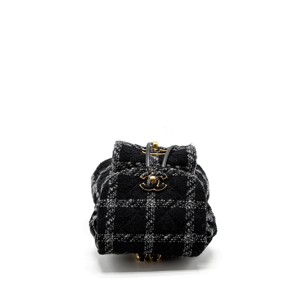 DUMA BACKPACK TWEED MULTICOLOURED BRUSHED GHW (MICROCHIP)