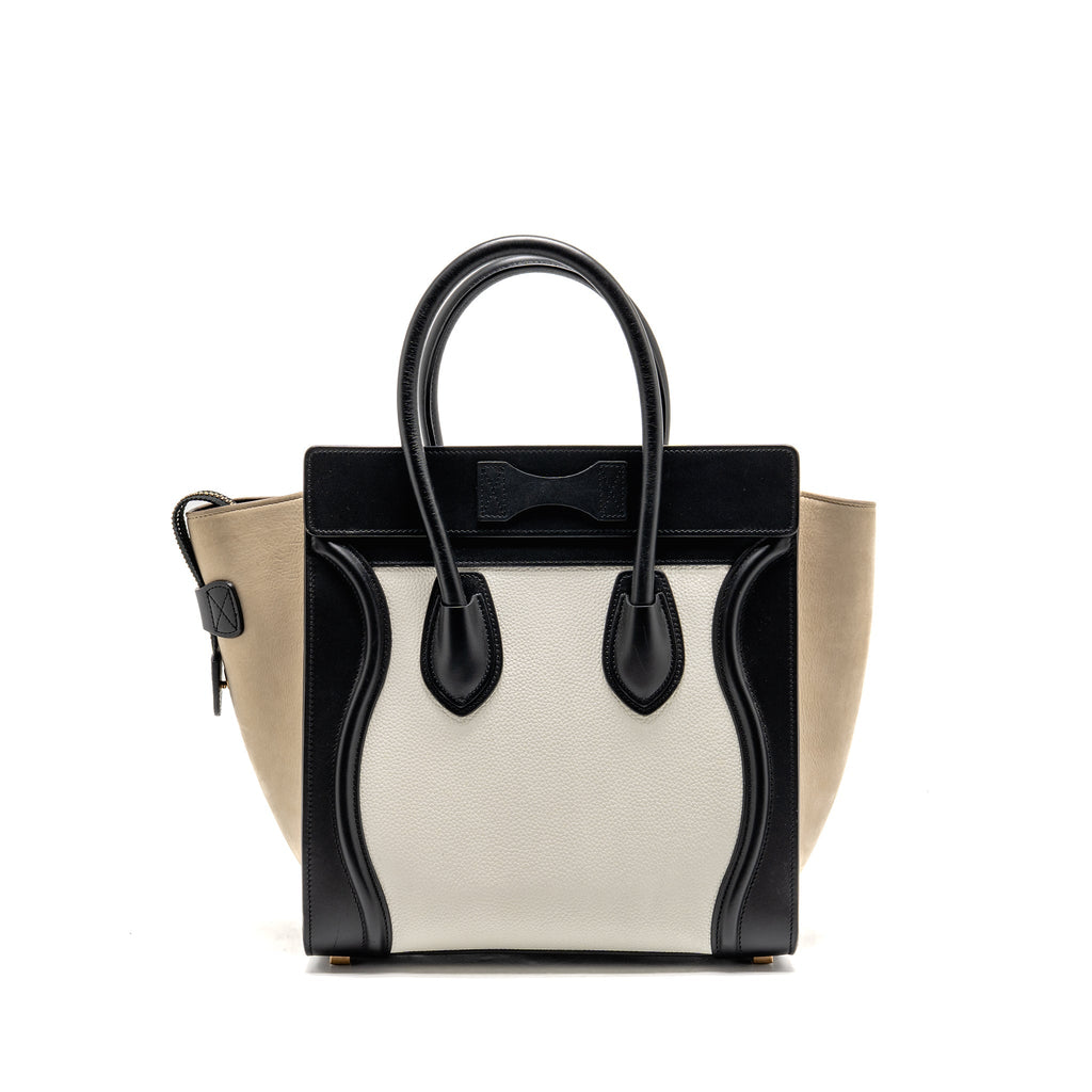 MICRO LUGGAGE BAG CALFSKIN WHITE/MULTICOLOUR GHW
