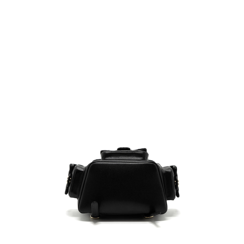 23K TRIPLE POCKET BACKPACK CAVIAR BLACK LGHW(MICROCHIP)