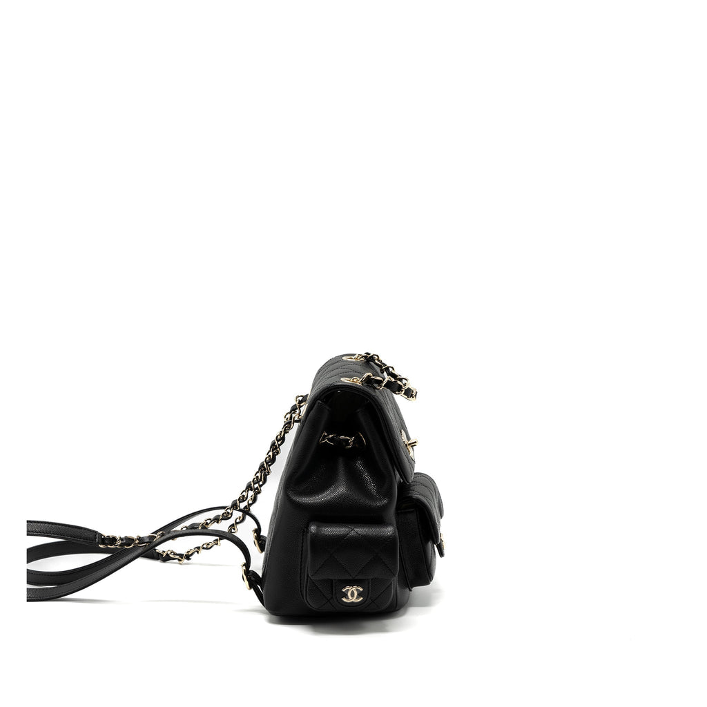 23K TRIPLE POCKET BACKPACK CAVIAR BLACK LGHW(MICROCHIP)