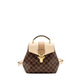 CLAPTON BACKPACK DAMIER EBENE CANVAS/LEATHER LIGHT PINK GHW