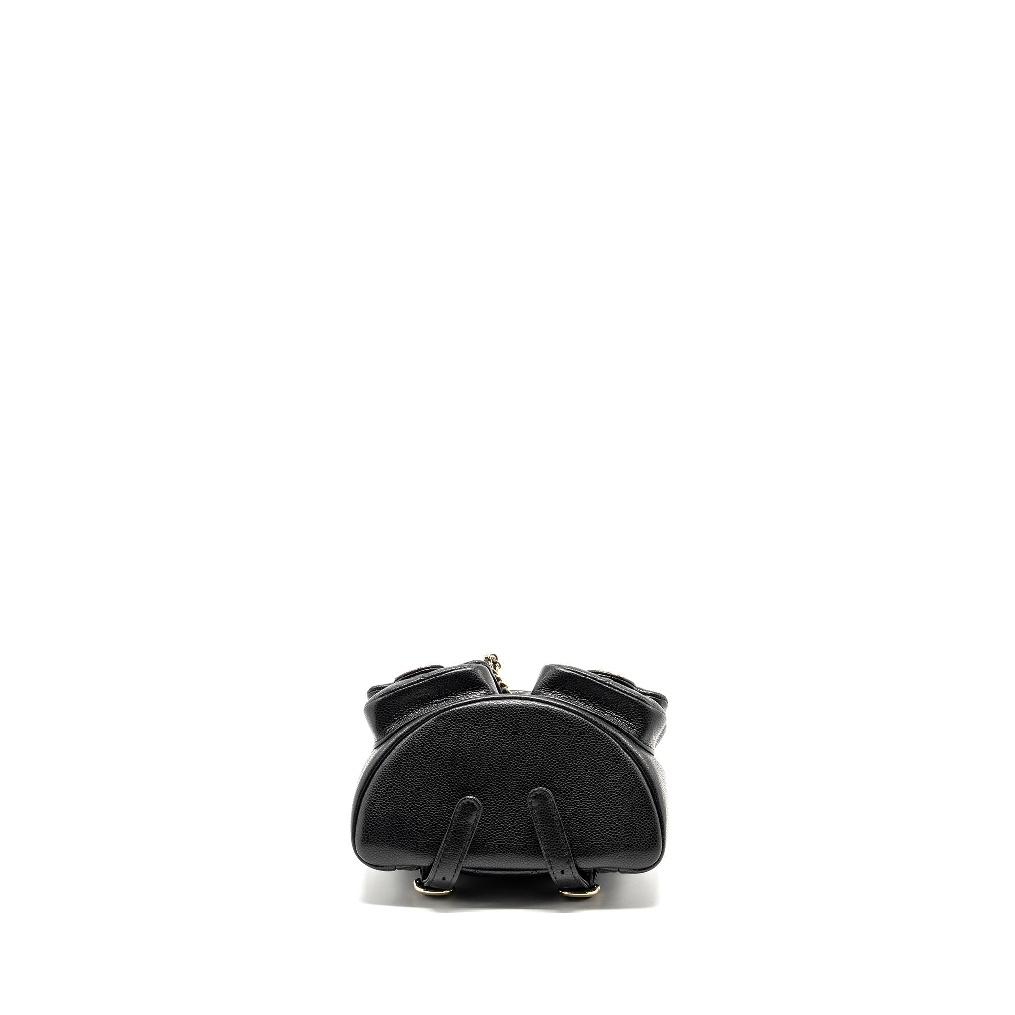 24A MINI DUMA BACKPACK GRAINED CALFSKIN BLACK LGHW (MICROCHIP)