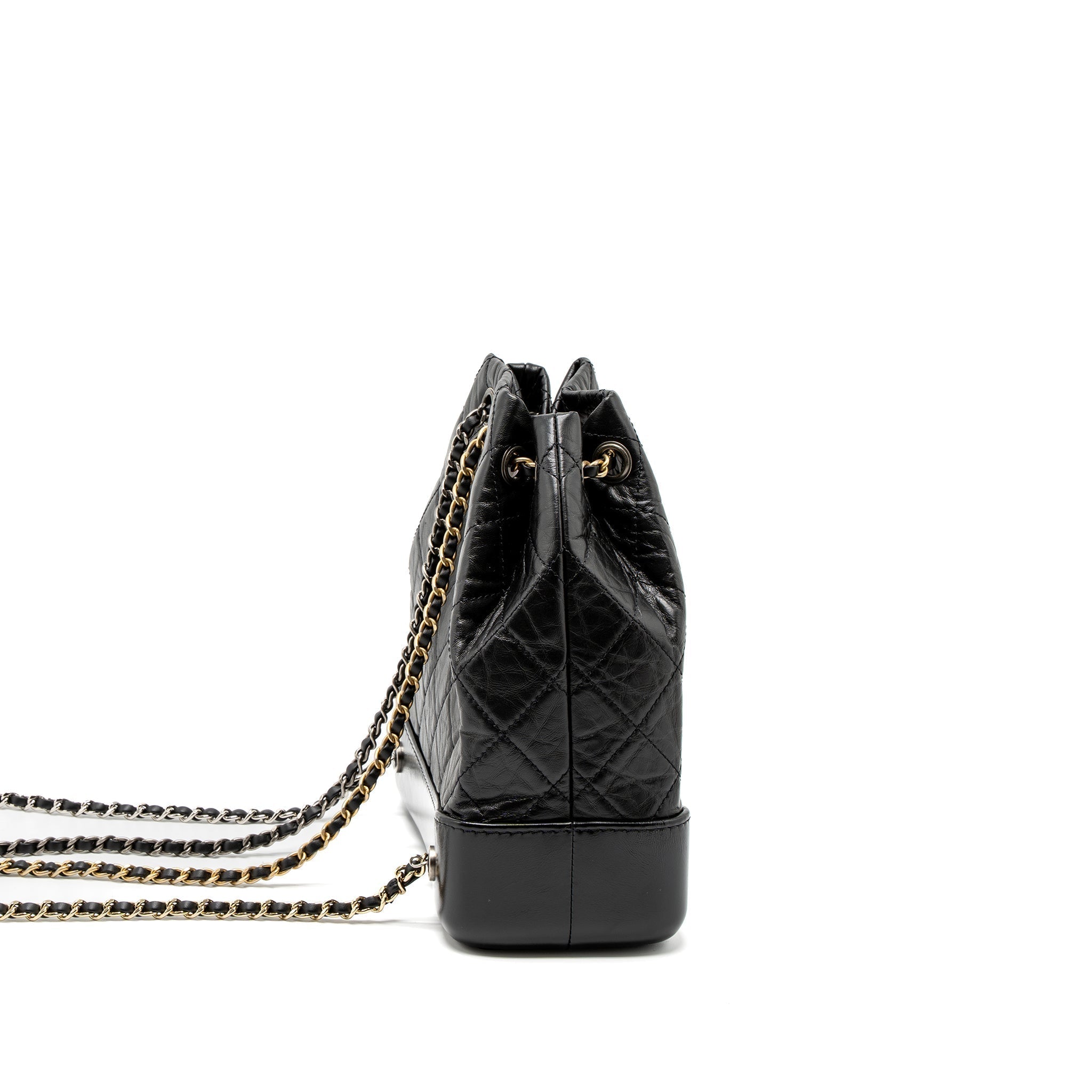 SMALL GABRIELLE BACKPACK CALFSKIN BLACK MULTICOLOUR HARDWARE (MICROCHIP)