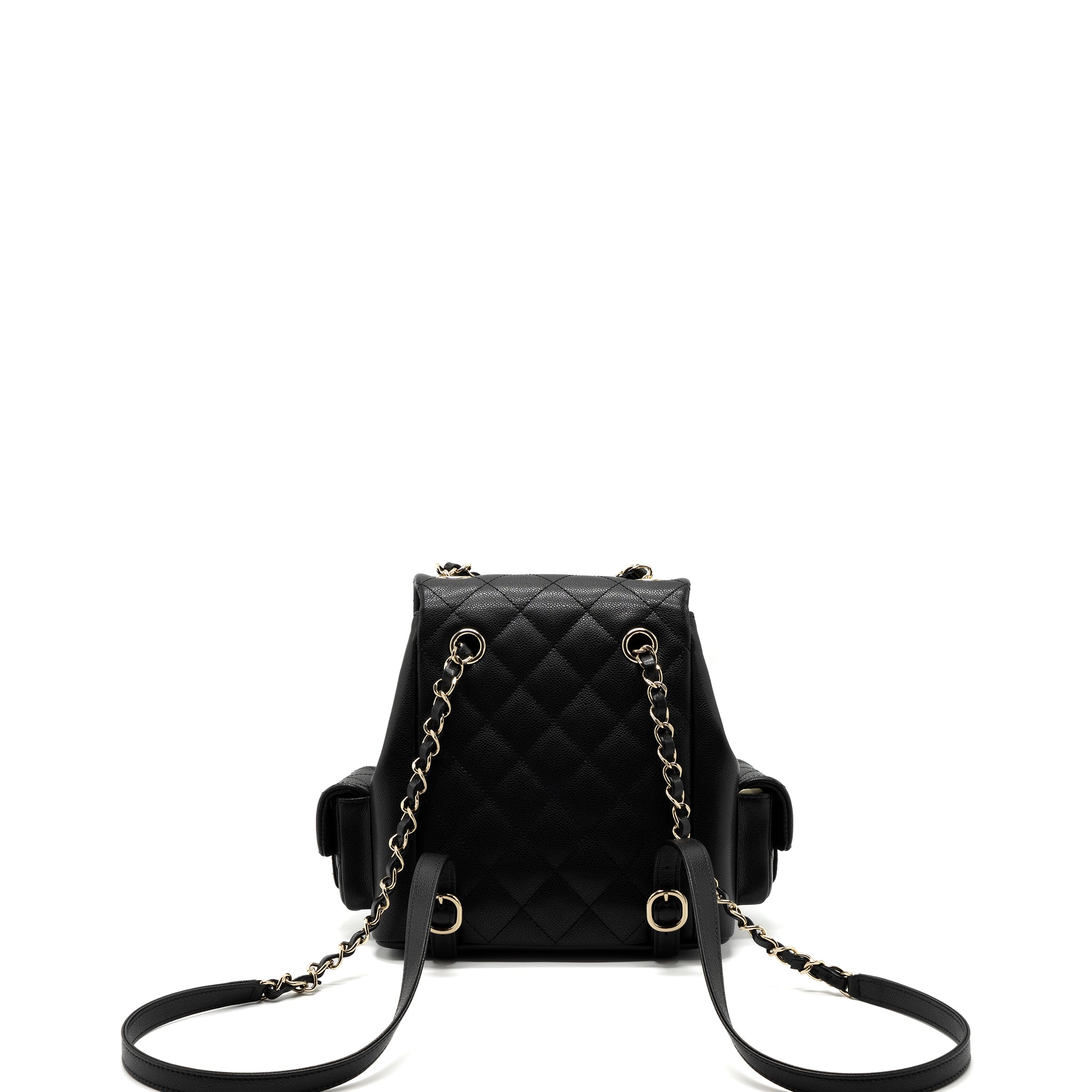23K TRIPLE POCKET BACKPACK CAVIAR BLACK LGHW(MICROCHIP)