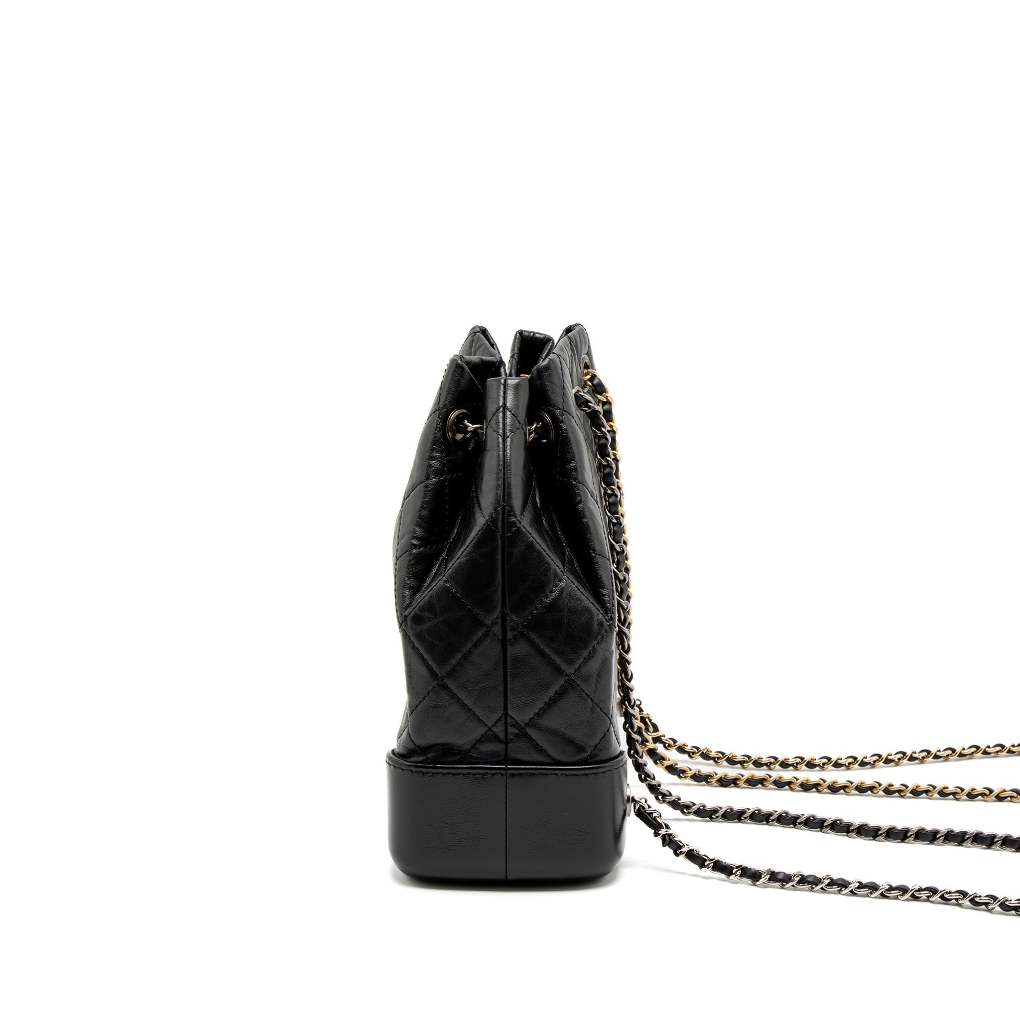 SMALL GABRIELLE BACKPACK CALFSKIN BLACK MULTICOLOUR HARDWARE (MICROCHIP)