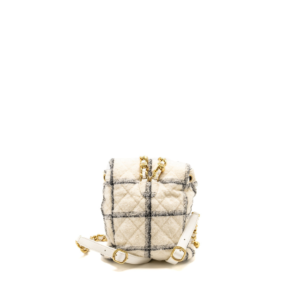 DUMA BACKPACK FABRIC WHITE/MULTICOLOUR GHW (MICROCHIP)