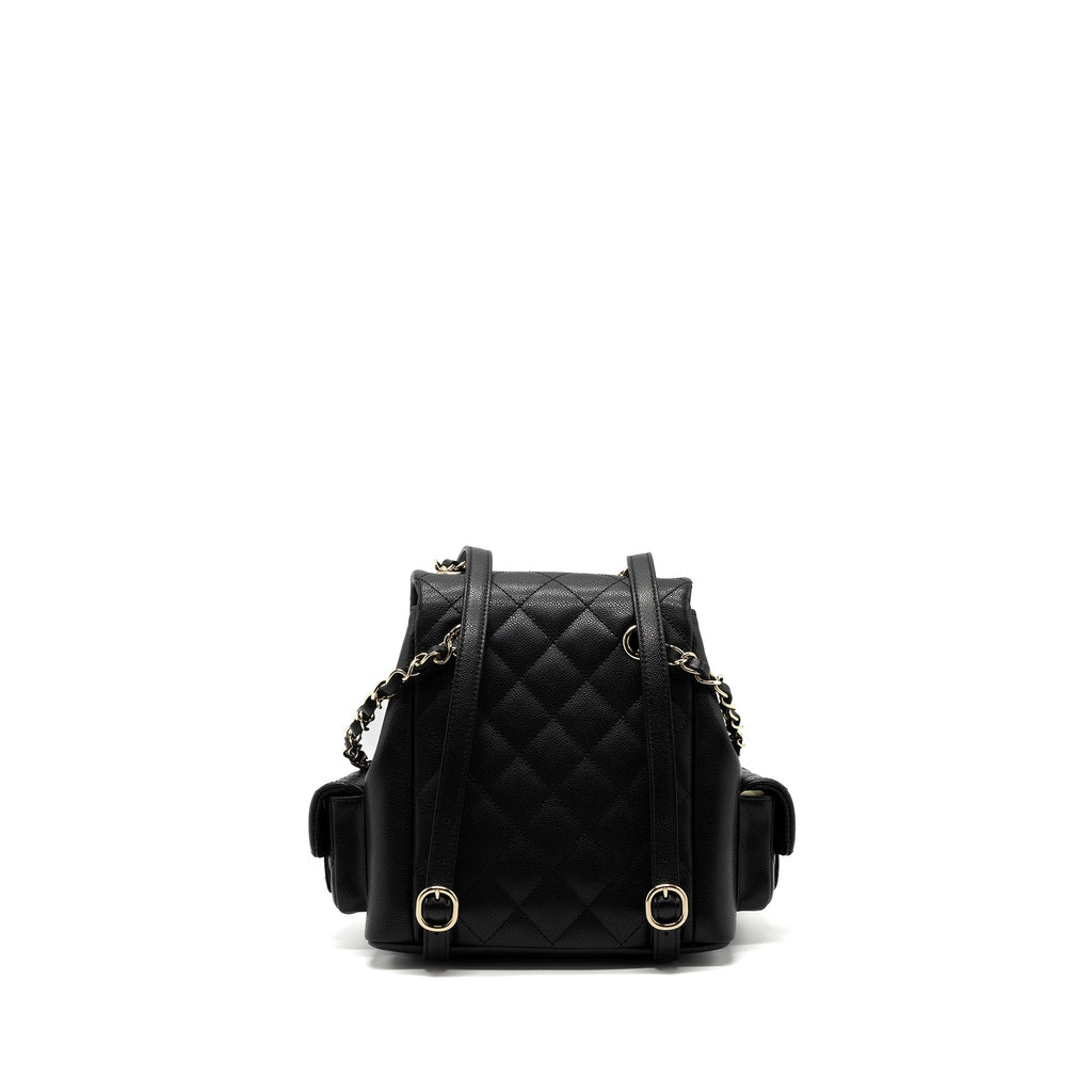 23K TRIPLE POCKET BACKPACK CAVIAR BLACK LGHW(MICROCHIP)