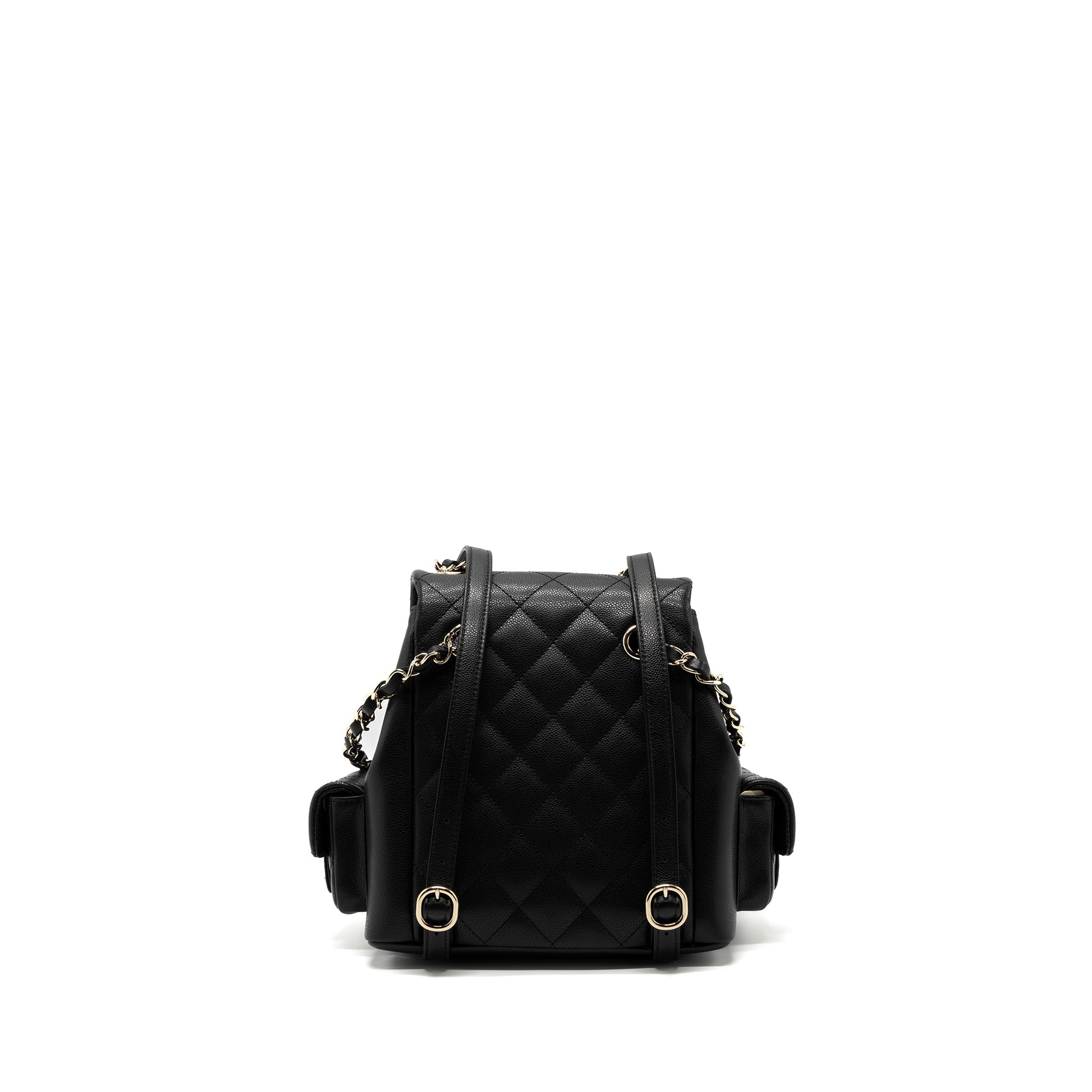 23K TRIPLE POCKET BACKPACK CAVIAR BLACK LGHW(MICROCHIP)