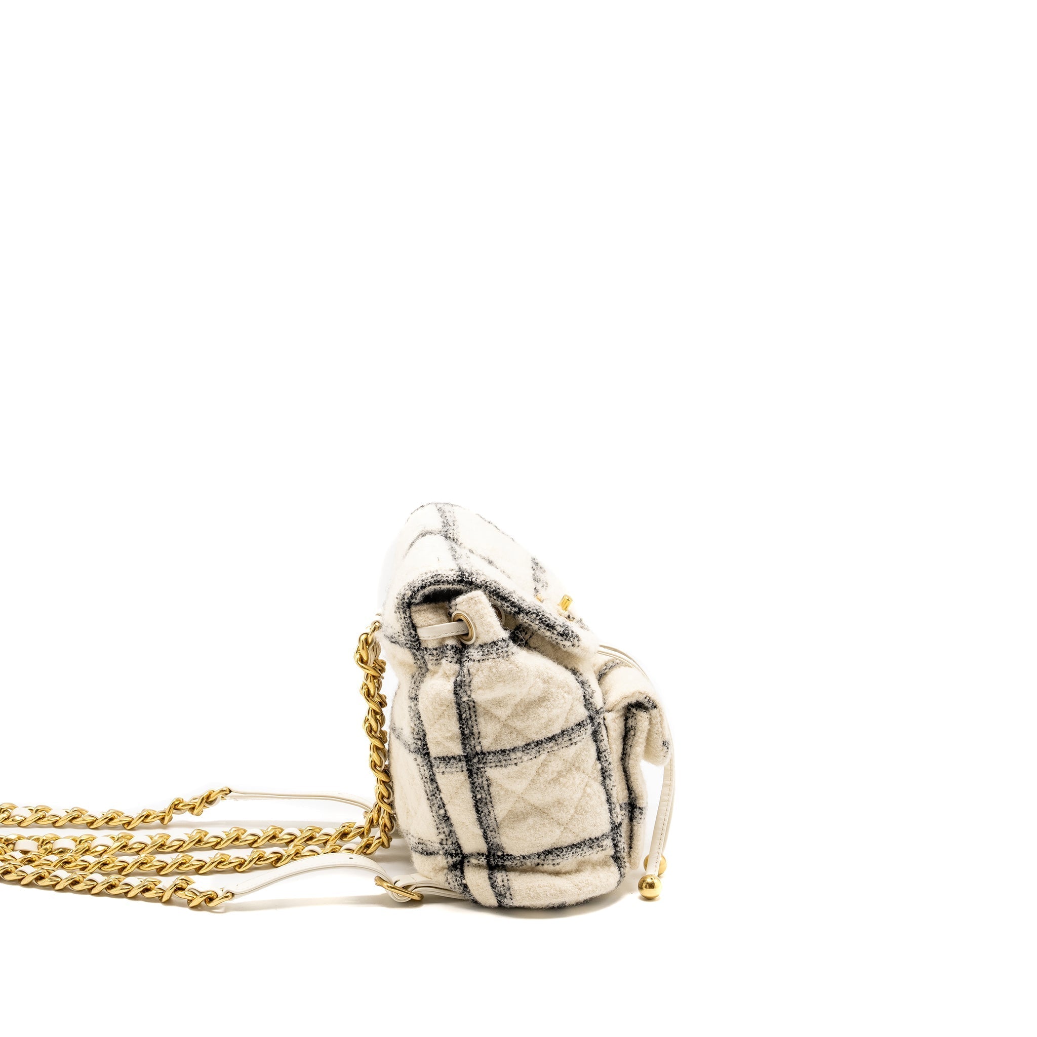 DUMA BACKPACK FABRIC WHITE/MULTICOLOUR GHW (MICROCHIP)