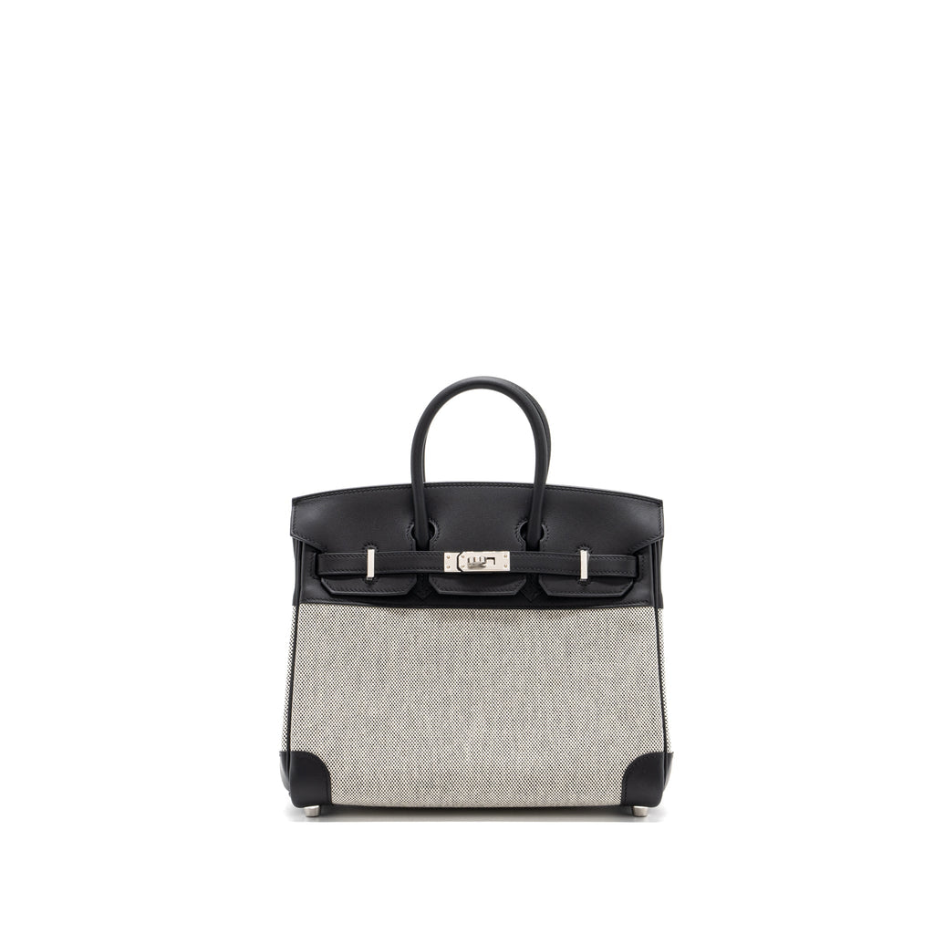 HERMES BIRKIN 25 TOILE SWIFT/CANVAS BLACK SHW